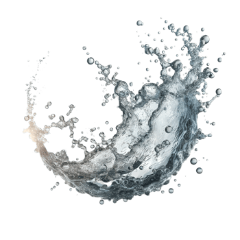 Illustration of small transparent water splashes in the air png
