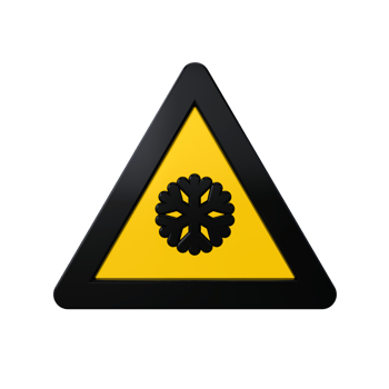 Warning Sign 3D render png