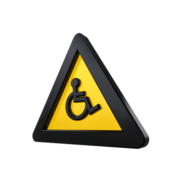 Warning Sign 3D render png