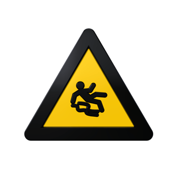 Warning Sign 3D render png