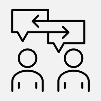 Sharing Opinion Line Icon vector