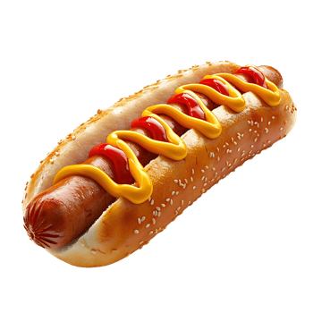 hot dog on isolated background png