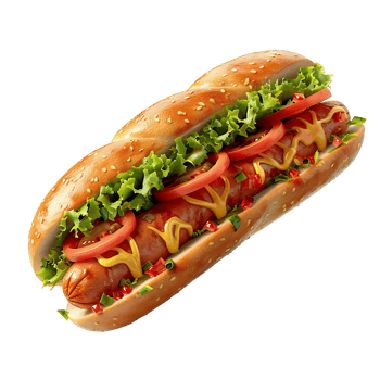 hot dog on isolated background png