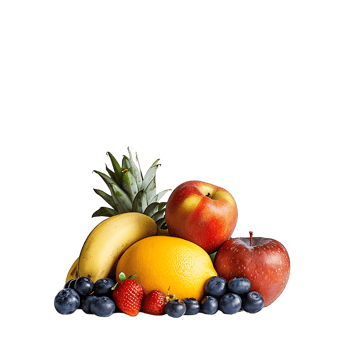mix fruits on isolated background png