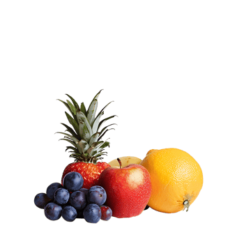 mix fruits on isolated background png