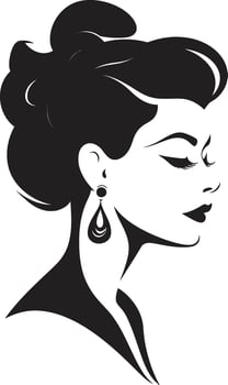 Refined Beauty Element for Womans Face Ethereal Elegance Womans Face for Fashion and Beauty vector