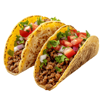 Taco on isolated background png