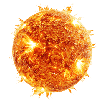 Sun on isolated background png