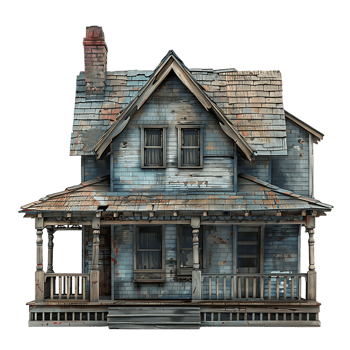 Old house on isolated background png