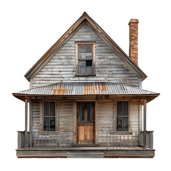 Old house on isolated background png