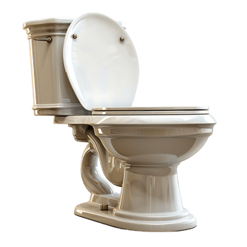 Toilet on isolated transparent background png