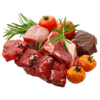 Meat in its raw state on isolated transparent background png