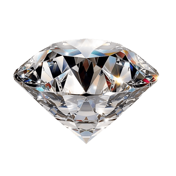 Beautiful diamond on isolated transparent background png