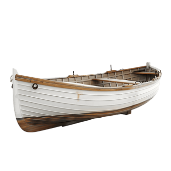 3d boat on isolated transparent background png