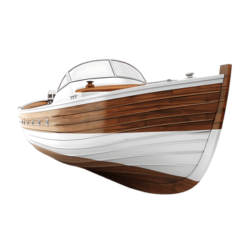 3d boat on isolated transparent background png