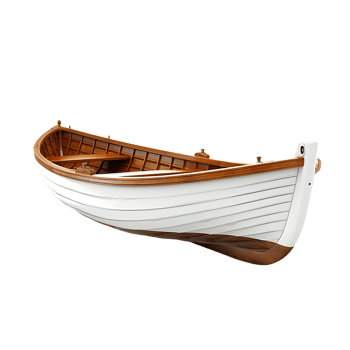 3d boat on isolated transparent background png
