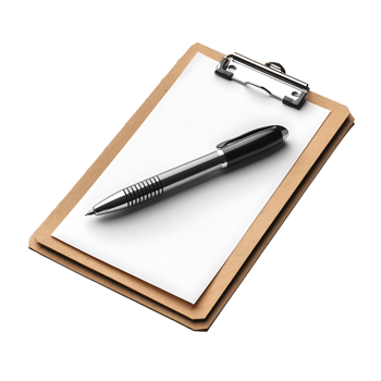 Clipboard on isolated transparent background png