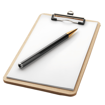 Clipboard on isolated transparent background png