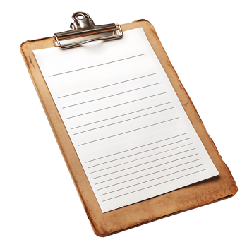 Clipboard on isolated transparent background png