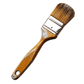 Paint brush on isolated transparent background png