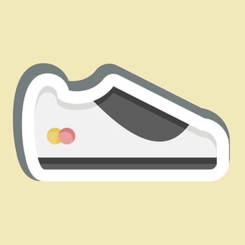 Sticker Shoe. related to Tennis Sports symbol. simple design illustration vector
