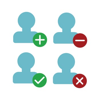 Avatar profile picture icon on blue background. Flat design style. resources graphic element design. Contact icon for ui button application. user interface icon element Design vector