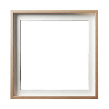empty space old natural wooden photo or border blank frame isolated on transparent background. png