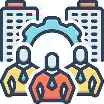 Color icon for management vector