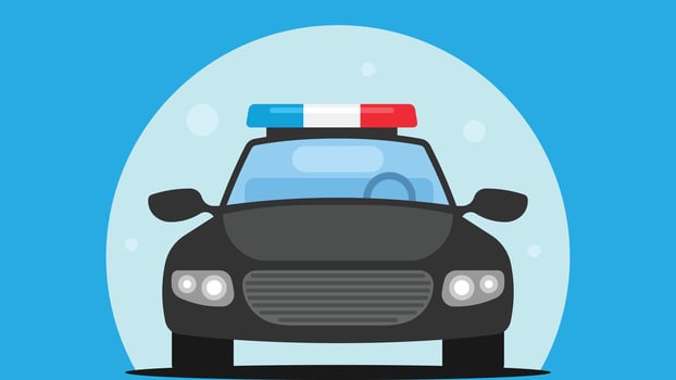 Police force personnel for security and safety in city illustration vector