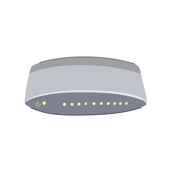 vlan network switch cartoon illustration vector