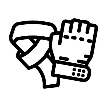 training gear clothing line icon illustration vector