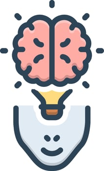 Color icon for idea vector