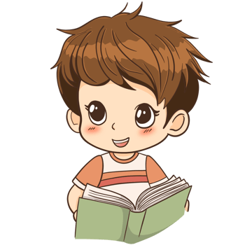 Children reading a book png