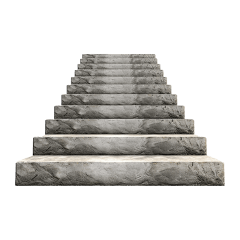 Stone Steps isolated on transparent background png