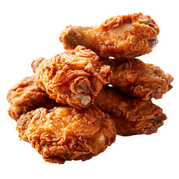 crunchy Chicken leg on transparent Background png