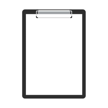 Black clipboard with blank white sheet. illustration vector