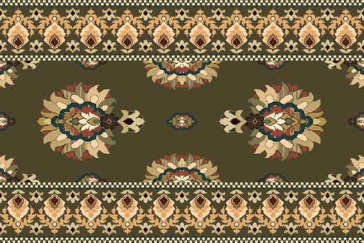 Ikat tribal Indian seamless pattern. Ethnic Aztec fabric carpet mandala ornament native boho chevron textile.Geometric African American oriental traditional illustrations. Embroidery style. vector