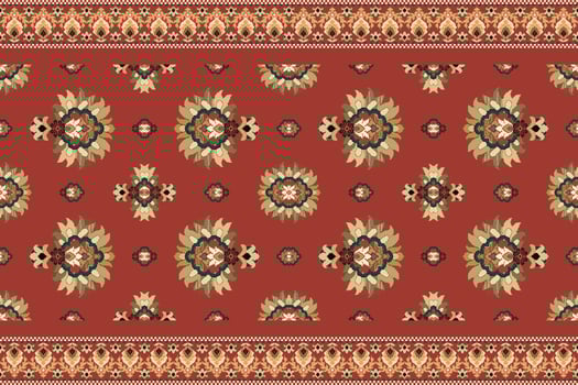 Ikat tribal Indian seamless pattern. Ethnic Aztec fabric carpet mandala ornament native boho chevron textile.Geometric African American oriental traditional illustrations. Embroidery style. vector