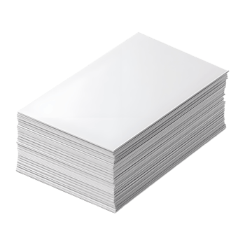Pile of White papers on Transparent background png