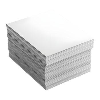 Pile of White papers on Transparent background png