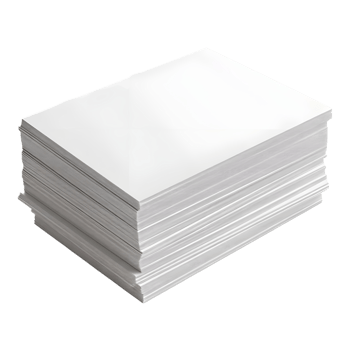 Pile of White papers on Transparent background png
