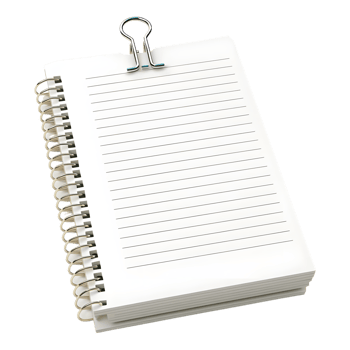Blank Paper with Clipper on Transparent background png