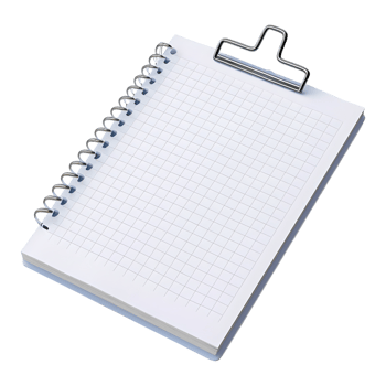 Blank Paper with Clipper on Transparent background png