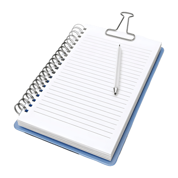 Blank Paper with Clipper on Transparent background png