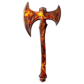 3D Rendering of a Wood Cutting Axe on Transparent Background png
