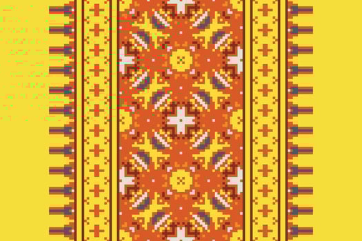 Churidar Pattern Seamless Mughal architecture Motif embroidery, Pixel Ikat embroidery Design for Print indigenous art aboriginal art pattern floral kurti mughal border vector