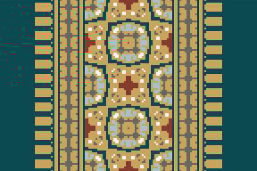 Plazo pattern Seamless Australian aboriginal pattern Motif embroidery, Pixel Ikat embroidery Design for Print figure tribal ink on cloth patola sari vector