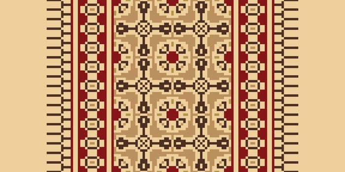 Tie dye Pattern Seamless Mughal architecture Motif embroidery, Pixel Ikat embroidery Design for Print endless arabesque cloth dupatta shawl bandana print silk kurta men vector