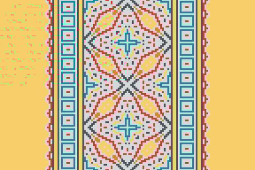 Silk fabric Patola sari Pattern Seamless Australian aboriginal pattern Motif embroidery, Pixel Ikat embroidery Design for Print pattern vintage flower folk navajo patchwork pattern vector