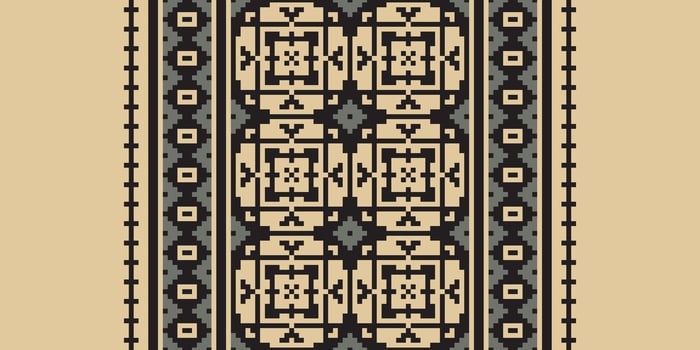Baroque pattern Seamless Native American, Motif embroidery, Pixel Ikat embroidery Design for Print scarf hijab pattern kerchief Pixel Ikat Silk kurti model mughal patterns vector